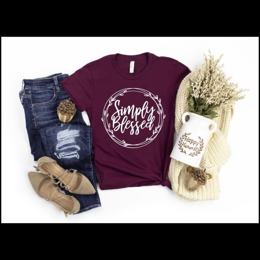 SOLD OUT!!! Simply Blessed-Graphic Tee